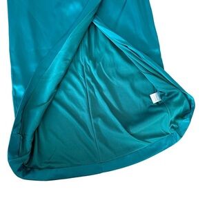 Elegant Teal Satin Dress